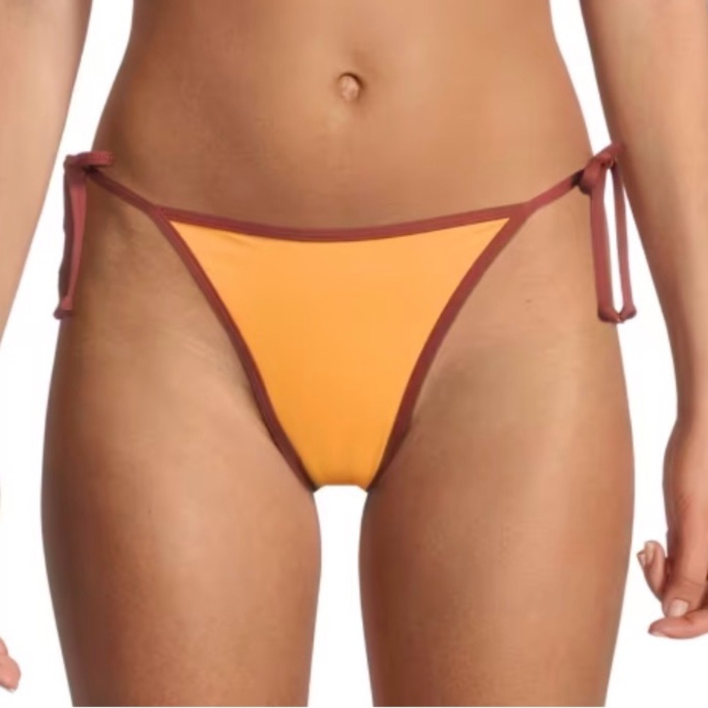 WeWoreWhat Orange and Brown Bikini Bottom